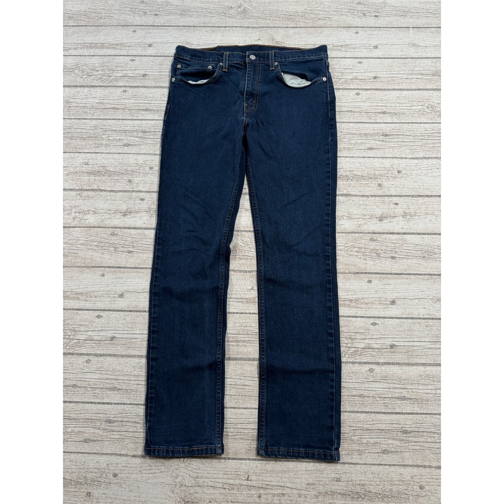 Levi's 511 Jeans Men's 34x32 Blue Dark Indigo Denim Tapered Leg Slim Fit Cotton